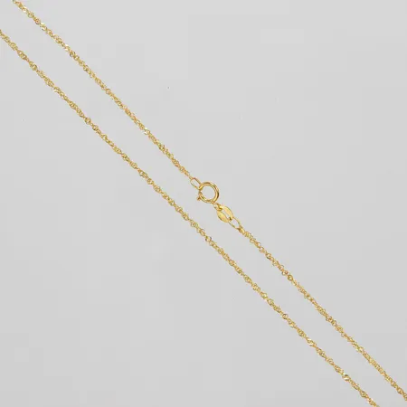 Kedja, Singapore, längd 43cm, bredd 1,4mm, 9K Vikt: 0,7 g