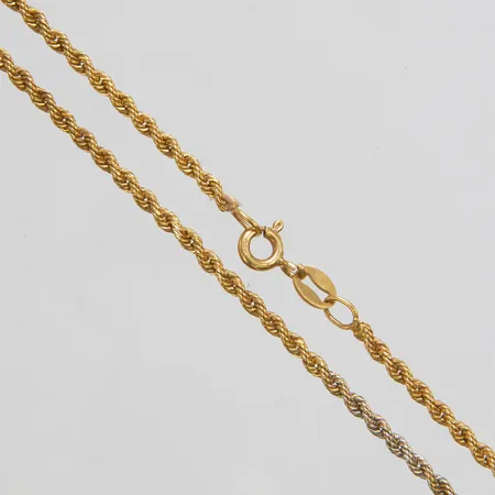 Kedja, Cordell, tvåfärgad, längd ca 46cm, bredd 2mm, ihålig, 18K Vikt: 2,7 g