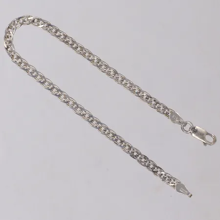 Armband, längd 19,5cm, bredd 4mm, 925/1000 silver Vikt: 4,1 g