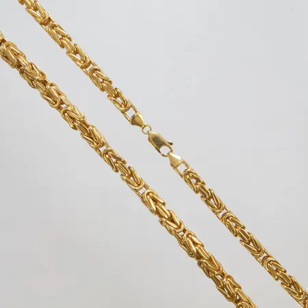 Kedja, Kejsarlänk, längd ca 65cm, bredd 7mm, ihålig, 18K Vikt: 71,7 g