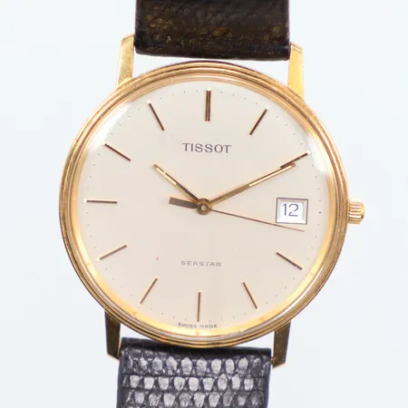 Herrur Tissot 14k , datum, behov av batteribyte, Ø33½ Vikt: 0 g