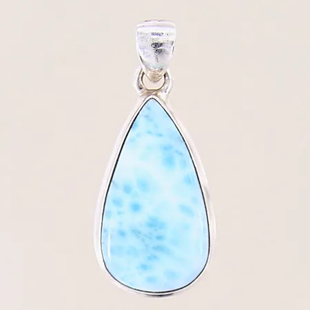 Hänge med larimar, 35x16mm, silver 925/1000 Vikt: 5,6 g