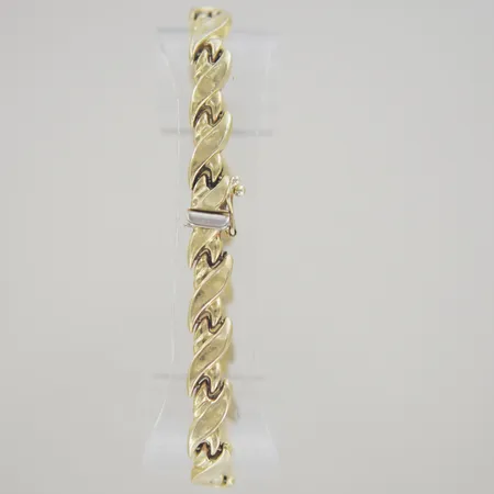 Armband, längd 19 cm, bredd 3 mm, 14K, 10,5 gr Vikt: 10,5 g