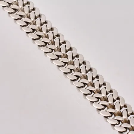 Armband i silver, 19cm, Fiskben, bredd 13,mm, 830/1000, vikt 49,95g.