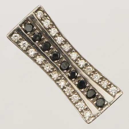 Ring diamanter ca 22x 0,005ct, svarta stenar, vitguld, stl 16, bredd 6,6mm, 18K Vikt: 8,9 g