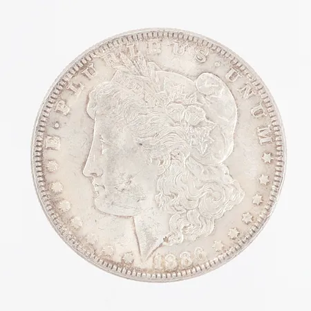 Mynt, One dollar United States of America, "Morgan dollar", silver 900/1000 Vikt: 26,7 g
