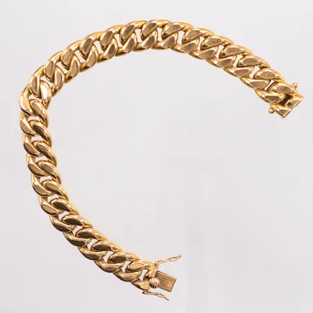 Armband Pansar, längd 18,5cm, bredd 10,8mm, kistlås, 18K Vikt: 24,4 g