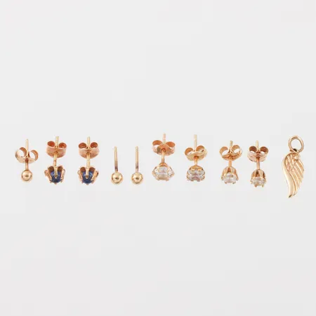 Diverse örhängen,18k. Vikt: 3,4 g