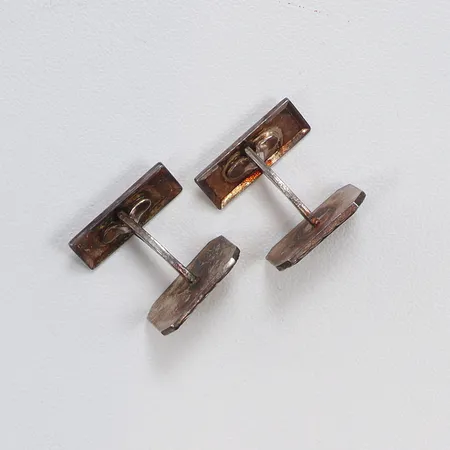 Ett par manschettknappar, silver, 830/1000 Vikt: 9,7 g
