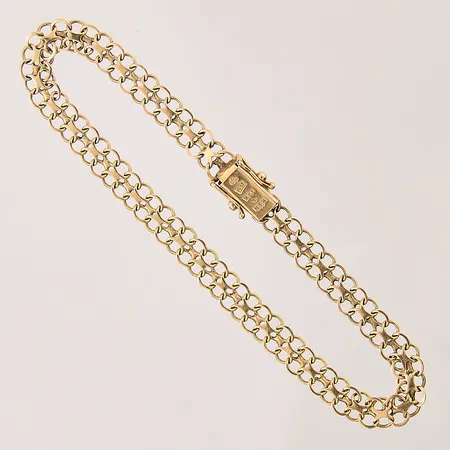 Armband X-länk, längd: 19,5cm, bredd: 5,5mm, 18K Vikt: 6,4 g