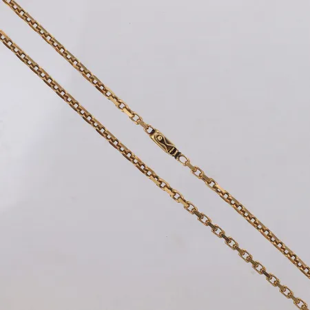 Kedja Ankar, längd 55cm, bredd 3,5mm, slitna stämplar, 18K Vikt: 22,1 g