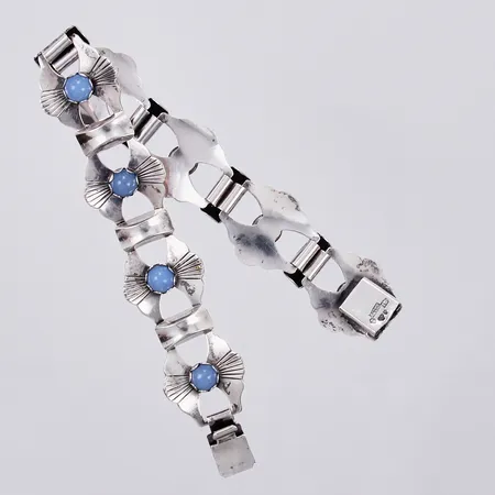 Armband med stenar ALTON år 1959, längd: ca 19,5cm, bredd: ca 12-19mm, 830/1000 silver Vikt: 22,5 g