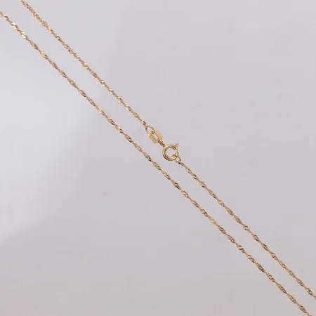 Kedja tvinnad, 38cm, bredd 1mm, GHA, 18K Vikt: 1,1 g