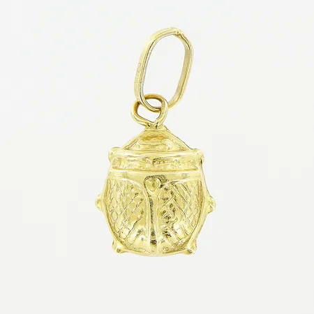 Hänge, insekt, 14x8mm, ihålig, buckla, 18K. Vikt: 0,3 g