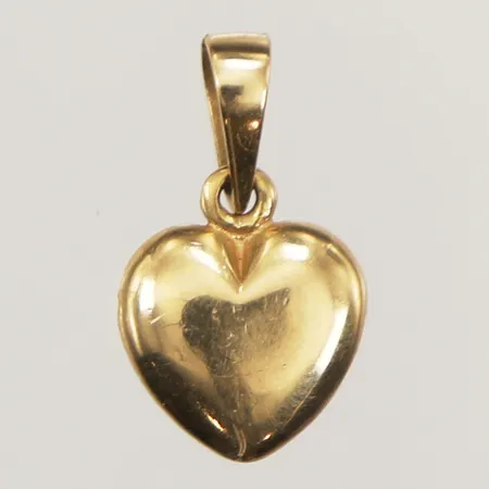 Hänge hjärta, längd 17mm inklusive ögla, bredd 9,7mm, GHA, 18K Vikt: 2,4 g