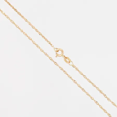 Kedja Singapore, 42cm, bredd: 1,5mm, GHA, 18K Vikt: 1,8 g