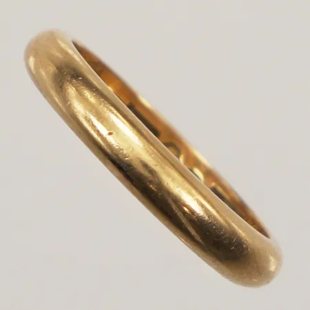 Ring, slät, gravyr, 18K, 5,3g Vikt: 5,3 g