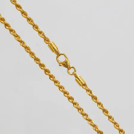 Kedja, Cordell, längd ca 54cm, bredd 2mm, ihålig, 21K Vikt: 4,1 g