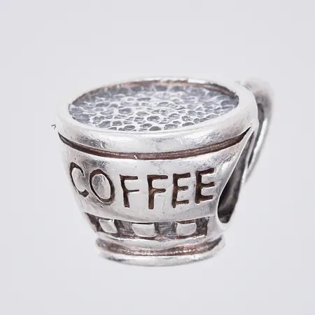 Berlock kaffekopp Pandora Ø ca 8x11mm, silver 925/1000 Vikt: 2,5 g