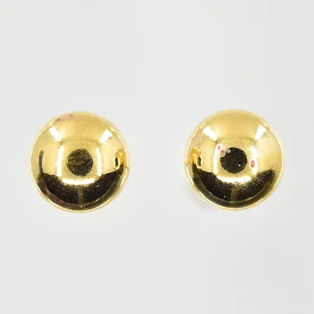 Ett par örhängen kulor Ø8 mm, stoppar saknas, 14K. Vikt: 1,6 g