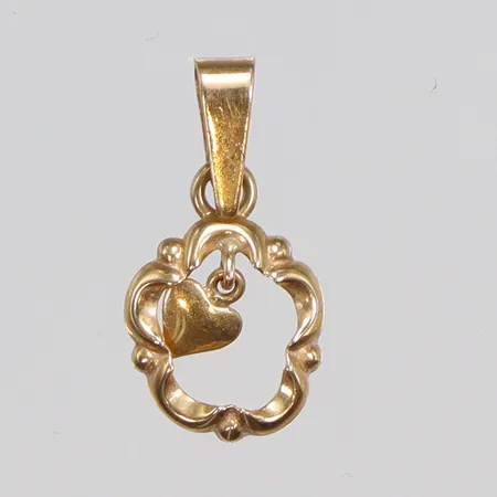 Hänge med hjärta 7x16mm, SGS 18K Vikt: 0,2 g