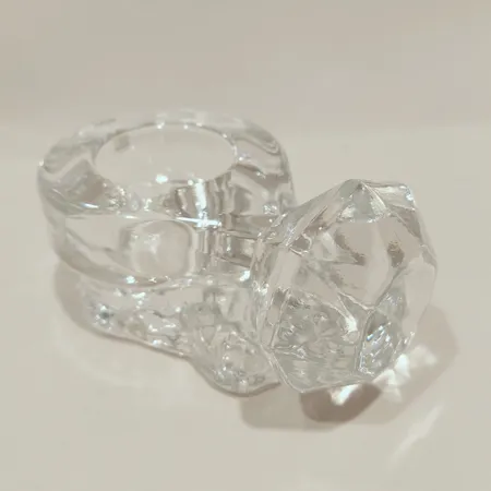 Ljuslykta, Kosta Boda, Make Up Ring, Åsa Ljungnelius, höjd ca 6cm, klarglas