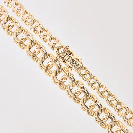 Collier doserad Bismarck, längd: 42cm, bredd: 5,3-8,2mm, 18K Vikt: 36,8 g