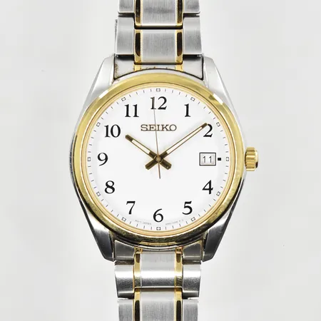 Herrur Seiko, Ø40 mm, quartz, datum, stål, refnr 6N52-00F0, boettnr 290029, fungerade vid testtillfället, inga tillbehör.