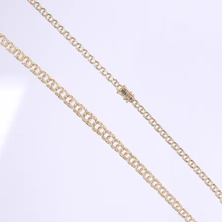 Collier, doserad Bismarck, längd 43cm, bredd 4-7mm, GHA, 18K Vikt: 12,5 g