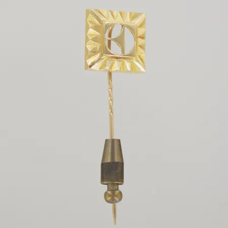 Slipsnål, längd 5 cm, bredd 1,5 cm, SVE 18K år 1973 Vikt: 3,5 g