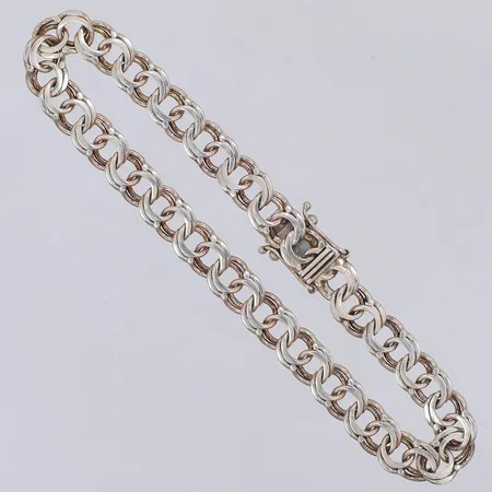 Armband Bismarck 18,8cm, bredd 7mm, Guldfynd, 925/1000 silver Vikt: 9,7 g