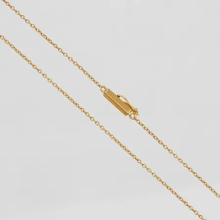 Kedja, Ankar, kistlås, längd ca 42cm, bredd 0,7mm, 18K Vikt: 1,8 g