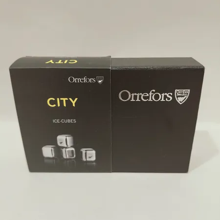 Iskuber City, orrefors, fyra stycken, originalkartong