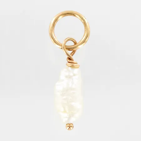 Hänge med odlad sötvattenspärla, ca 13mm, 18K Vikt: 0,2 g