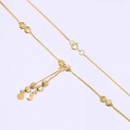 Collier med integrerat hänge, längd 43cm, kedjans bredd 2mm, 21K Vikt: 8,1 g