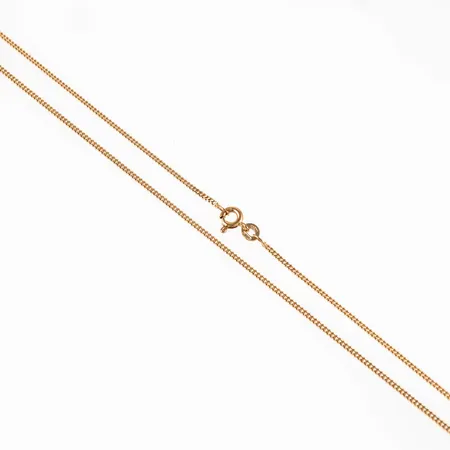 Kedja Pansar i 18K guld. Den är 42,5 cm lång, 1,4 mm bred och väger 3,4g. Fint skick. Stämplad Uno-A-Erre, 750, svensk importstämpel. Springring.