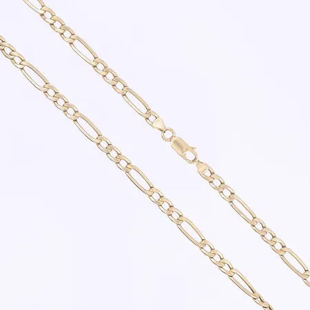 Halskedja, Figaro, 58cm, bredd 5mm, smärre slitage, 14K  Vikt: 10,5 g