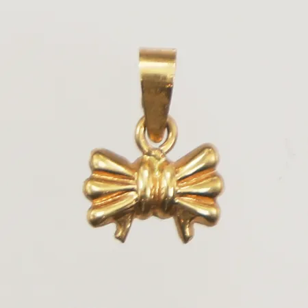 Hänge rosett, ca 10mm, inklusive ögla, bredd 8mm, ostämplat, 18K Vikt: 0,1 g