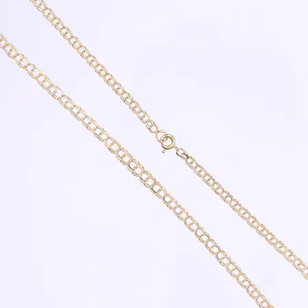 Halskedja, Bismarck, längd 43cm, bredd 4mm, svenska stämplar 1962, 18K Vikt: 7,7 g