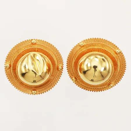 Ett par örhängen, Ø43mm, defekta, 21K Vikt: 36,2 g