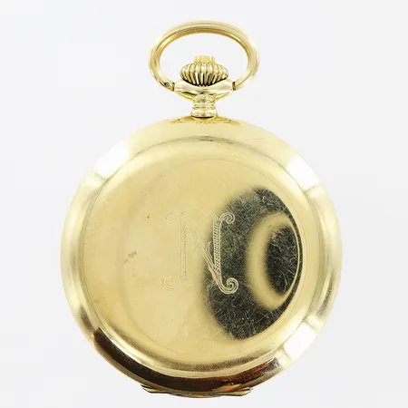 Fickur Birka, savonette, 14K, innerboett i metall, manuell, Ø50mm, gravyr, bruttovikt 74,2g, inga tillbehör