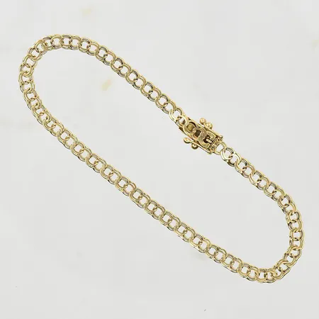 Armband Bismarck, längd 19½ cm, bredd 4 mm, 18K. Vikt: 4,6 g