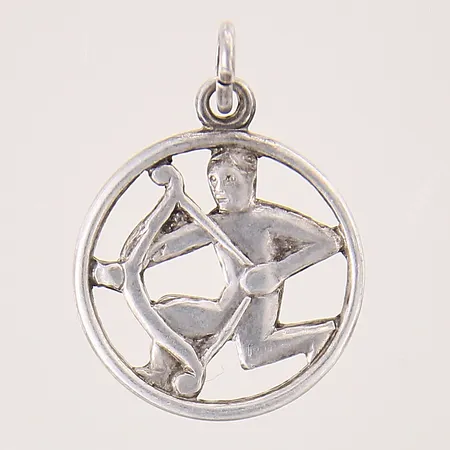 Hänge, stjärntecken skytten, Ø15,3mm, silver 925/1000  Vikt: 1,4 g