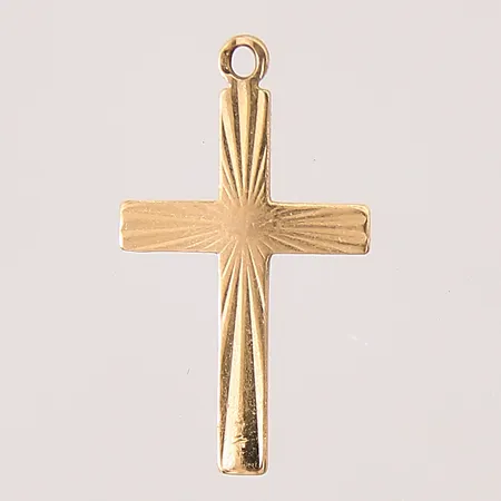 Hänge, kors, längd: 22mm, bredd: 13,2mm, ögla saknas, 18K Vikt: 1,1 g