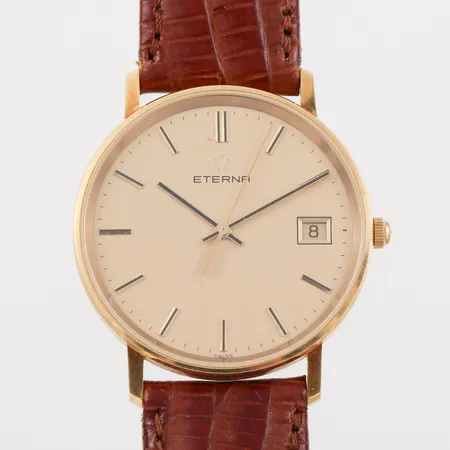 Herrur Eterna, gravyr,diameter ca 33.4 mm,18k.