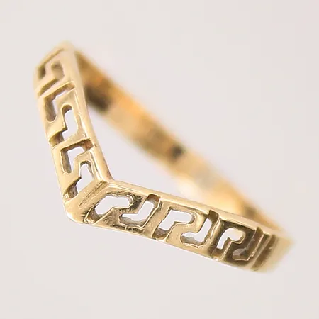 Ring med dekor, stl: 17¼, bredd: 2,1mm, 14K Vikt: 1,4 g