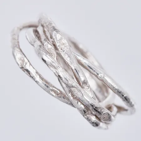 Ring 5-delad stl: ca 17, 925/1000 silver Vikt: 9 g