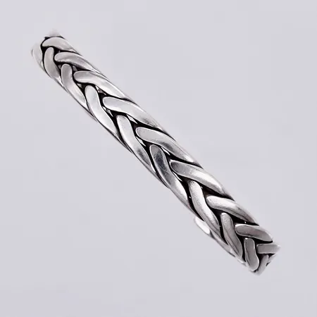 Stelt armband flätat, Ø 5cm, bredd: ca 7mm, justerbar, Mexico, silver, 925/1000 Vikt: 20,5 g