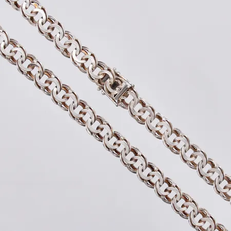 Collier Bismarck, längd: ca 13,5cm, bredd: ca 10mm, år 1975, Jo-Ans Guld AB, silver, 830/1000 Vikt: 40,3 g