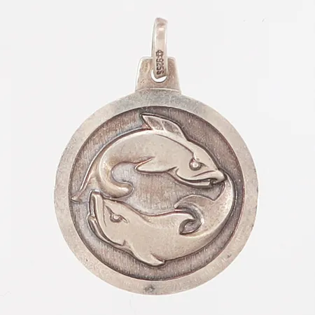 Hänge stjärntecken Fiskarna, Ø18mm, silver 925/1000 Vikt: 3,2 g